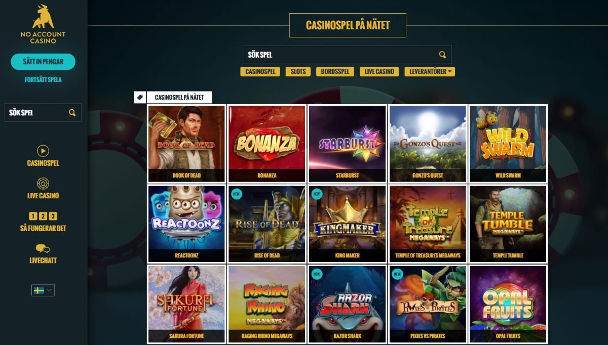 no account casino